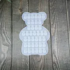 Форма для украшений сделай сам, формочка 50 ровных мишек для сахара из УФ-смолы, аксессуары для ювелирных изделий, 1 шт.