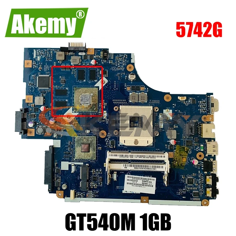 

AKEMY For ACER 5742 5742G Laptop Motherboard MBBRB02001 MB.BRB02.001 NEW71 LA-5893P LA-5894P HM55 GT540M 1GB