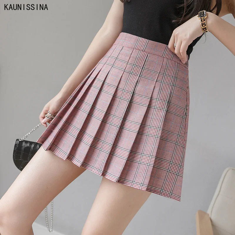 

Women Fashion Skirts Cosplay Plaid Mini Pleated Skirt Student Gils Sweet Harajuku Skirt Korean Japanese School Uniform Skirts