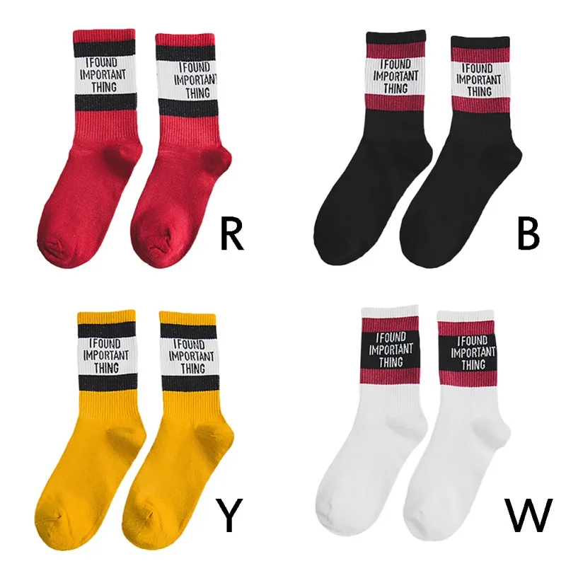 

Street Style Hip Hop Sports Women's Socks Fashion Trend Letter Print soft Cotton Stocks basketball socks