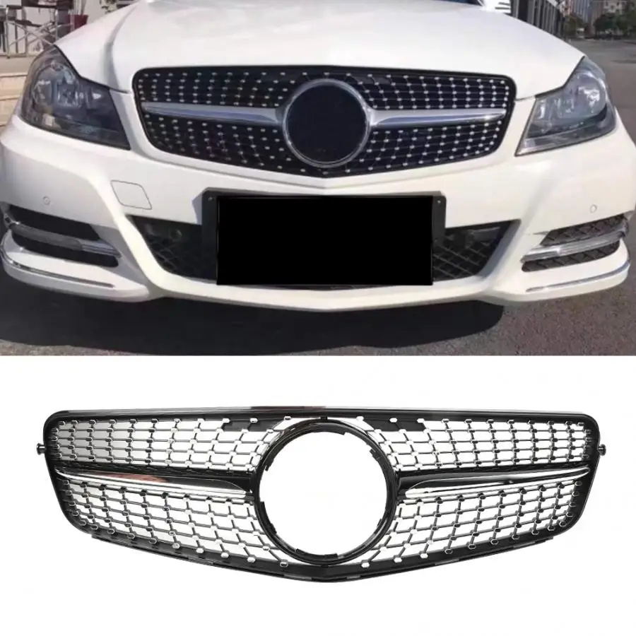 Сменная деталь передней решетки гриля подходит для Mercedes Benz W204 2007 2008 2009 2010 2011 2012 2013