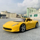 Модель автомобиля Bburago из сплава, авторизованный производитель Ferrari 458 Italia 1:24, декоративная коллекция, игрушечные инструменты