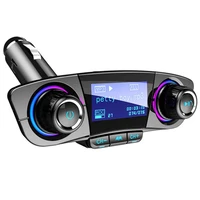 wireless bluetooth handsfree calling car charger fm transmitter mp3 player radio adapter usb car charger 1 3 inch lcd displayer