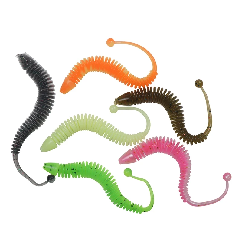 6 шт./компл. 8cmartificial Bait хвост белки в форме червя Мягкая приманка искусственные