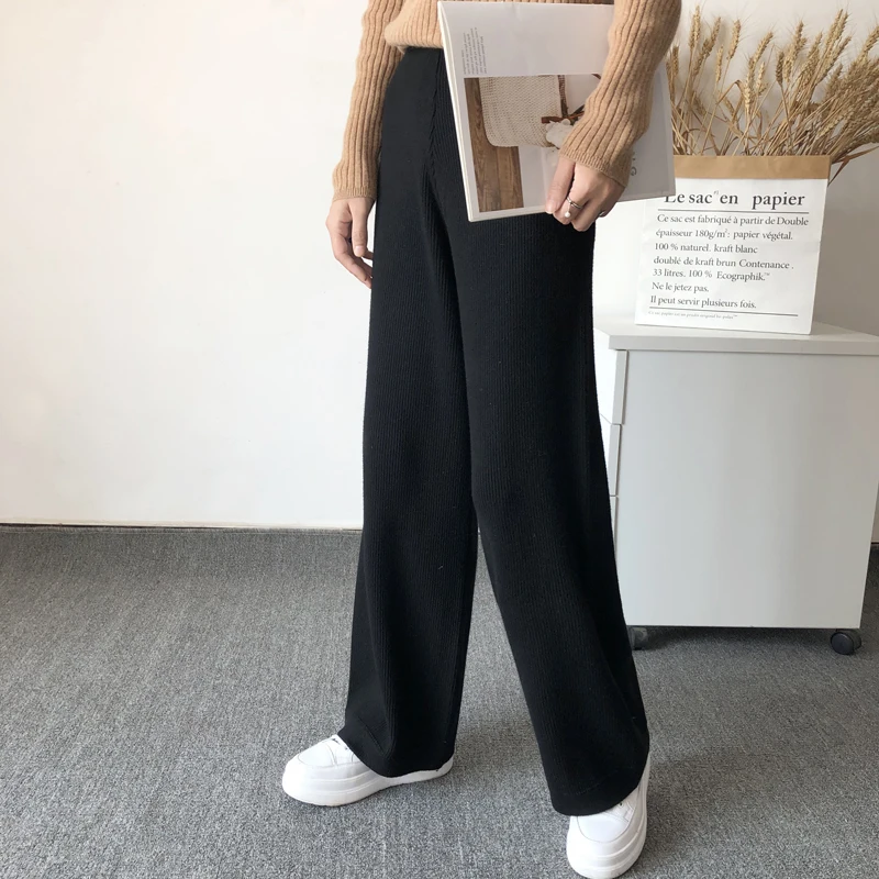 Новинка 2019 зимние женские брюки мягкие восковые удобные кашемировые трикотажные