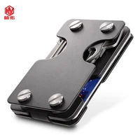 1pc 2 in 1 carbon fiber card holder smart key holder edc multitool aluminum alloy card package bag rfid intercept card case