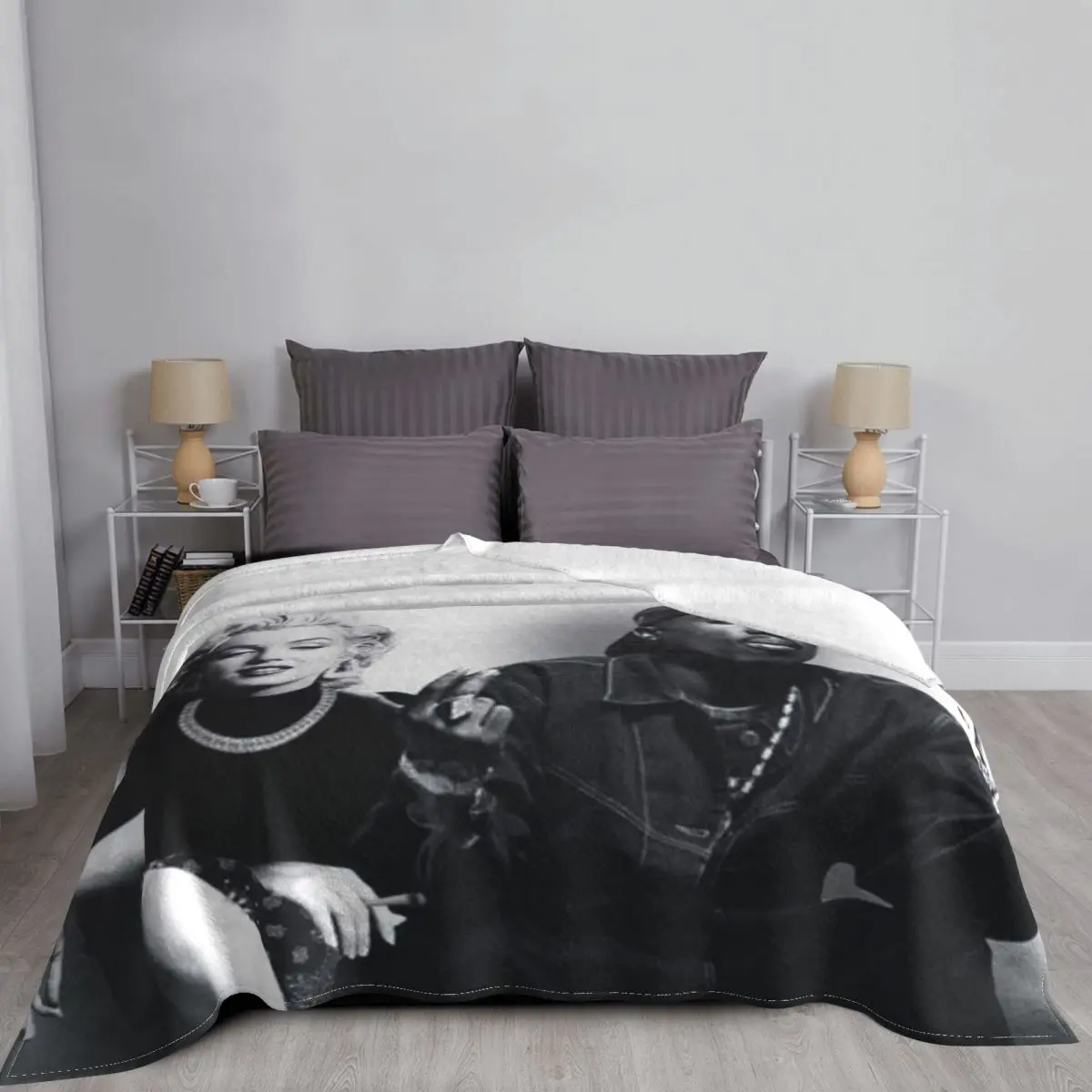 

Tupac 2Pac Blanket Bedspread Bed Plaid Bed Linen Baby Blanket Hairy Winter Bed Covers