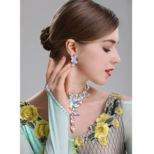 Профессиональные аксессуары для танцев, серьги для конкурсов латиноамериканских танцев, современные серьги для бальных танцев с кристаллами по национальному стандарту, DQL3337