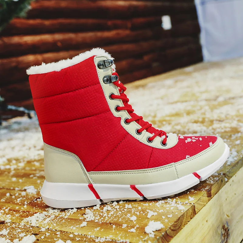 Мужские зимние ботинки новые модные мужские теплая плюшевая обувь высокие