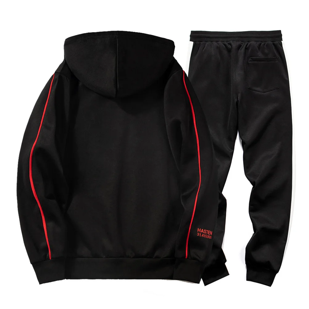 Мужской Повседневный свитер с капюшоном круглым вырезом и надписью | Мужская