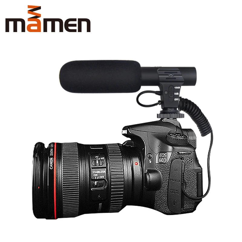 MAMEN 3 5 мм Цифровой текущее видео Запись интервью микрофон Hi Fi HD звук с зеркальными