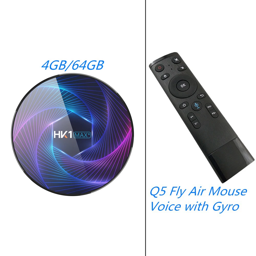 MAAT Android 9,0 Smart tv Box 4 Гб DDR3 Ram 128 Гб 64 Гб HK1 Max Plus Восьмиядерный RK3368PRO 5G Wifi BT H.265 4K медиаплеер HK1MAX - Цвет: 4GB 64GB Add Q5G