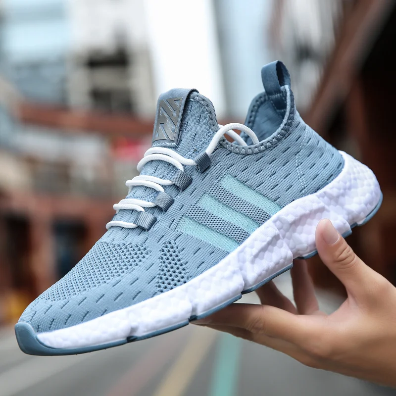 Кроссовки сетчатые для мужчин и женщин дышащие сникерсы на платформе
