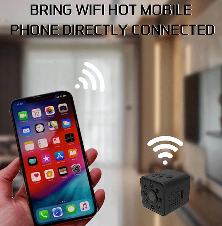 Upgrad версия wifi мини камера IP HD маленькая 1080P видео датчик ночного видения