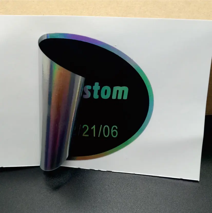 

laserhologram pvc sticker label printing custom/roll cut.