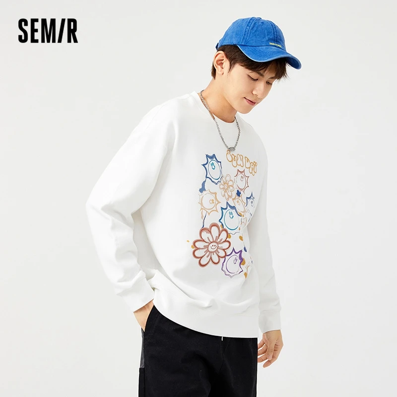 

SEMIR Men Hoodie Trendy Brand Fashion Graffiti Printing Trend For Boys 2021 New Hedging Sweatshirt Men'S Top Trend