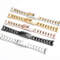 stainless steel watch band mens watch accessories for rolex water ghost sports insurance buckle solid watch band 20mm21mm