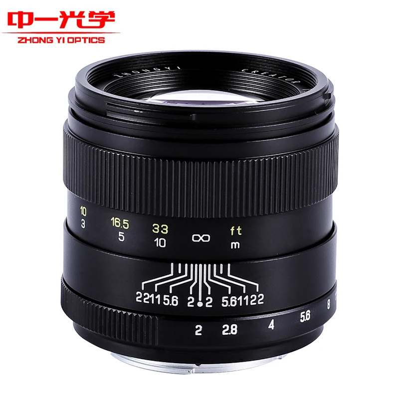 Zhongyi 85 мм F2.0 Полнокадровый портретный ручной объектив с фиксированным фокусом