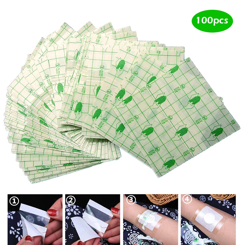 100 шт. медицинская Водонепроницаемая паста прозрачная лента медицинский бандаж