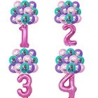 Набор воздушных шаров для кукольного домика Габби из мультфильма, 1-й 2-й номер, набор воздушных шаров для дня рождения, детской вечеринки, украшение для дома