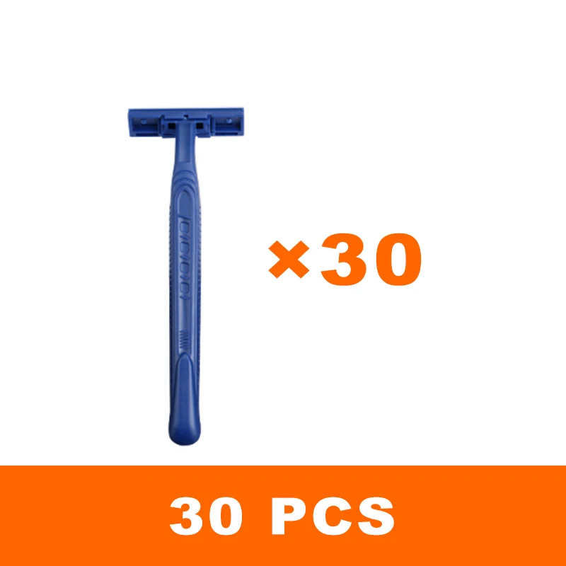 Blue 30 Pcs HAWARD бритва Женская одноразовая 2 лезвия бритва импортная Нержавеющая Сталь Бритва Лезвие пластиковая ручка одноразовая бритва 30 штук - Цвет: Blue 30 Pcs