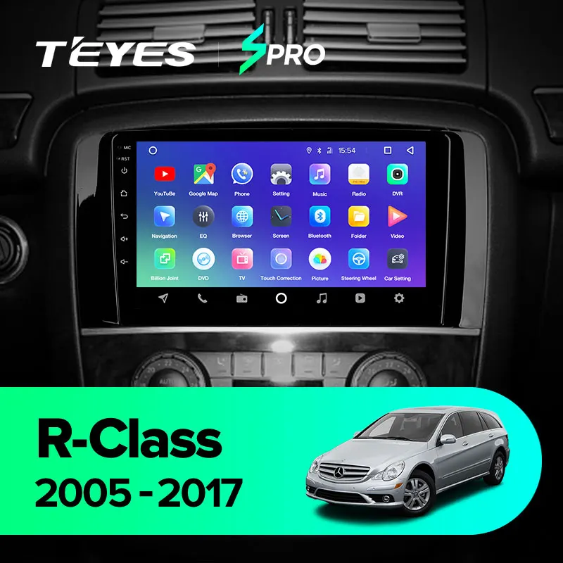 TEYES SPRO Штатная магнитола для Мерседес R-класс W251 Mercedes-Benz R-Class W251 R300 R320 Android 8.1, до 8-ЯДЕР, до 4+ 64ГБ 32EQ+ DSP 2DIN автомагнитола 2 DIN DVD GPS мультимедиа автомобиля головное устройство