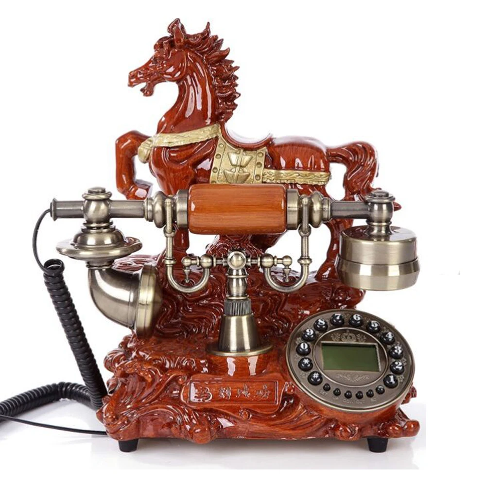 Antique Telephone, Fixed Digital Vintage Telephone Classic European Retro Landline Telephone Corded For Home Office Art Decor