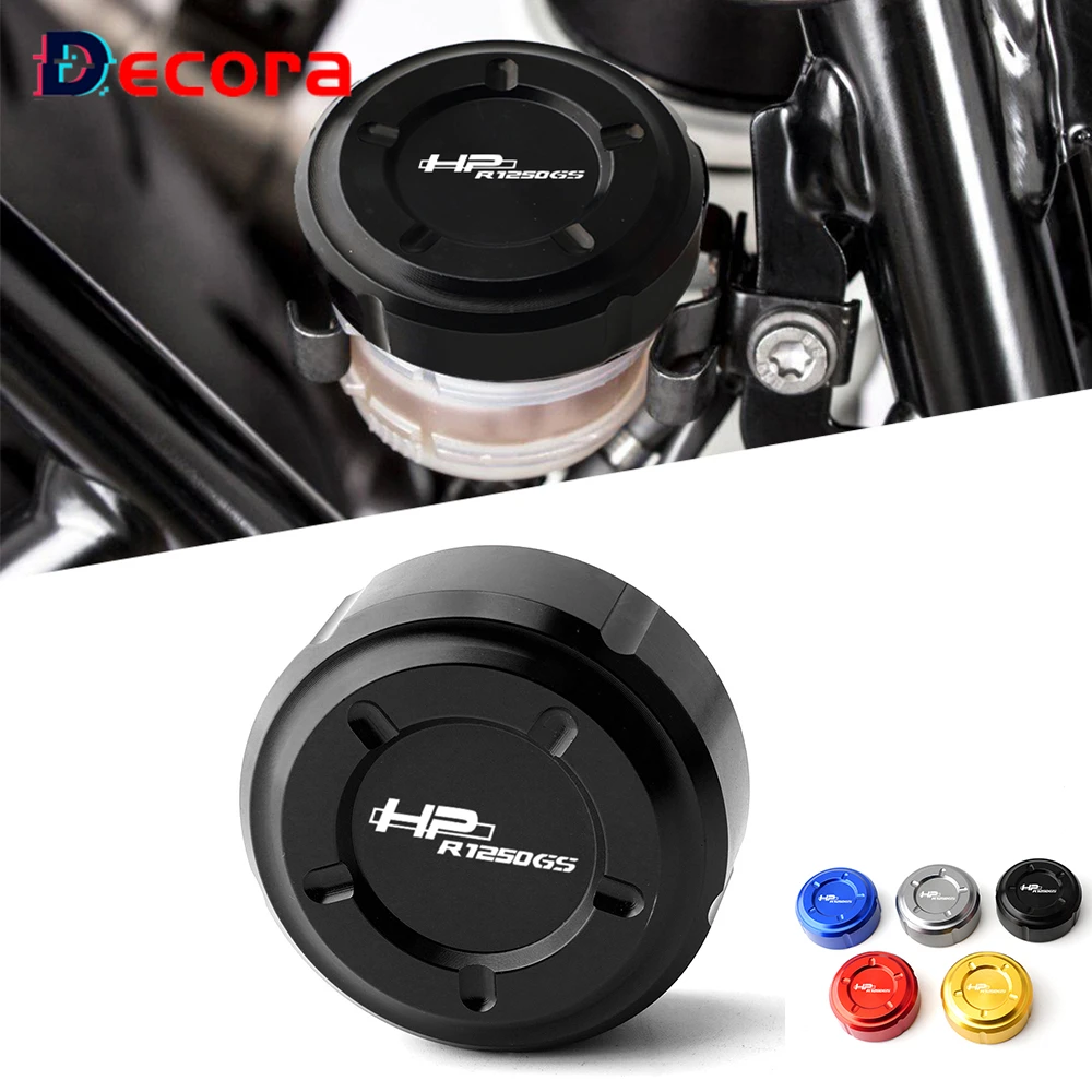 

Logo R1250GS Motorcycle Rear Brake Fluid Reservoir Cover Cap For BMW R1250 GS GSA R 1250GS ADV Adventure HP 2019 2020 2021 Black