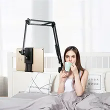 Mobile Phone Tablet Holder Long Arm Flexible Folding Stand For Phone Desktop Bed Universal Cellphone Bracket Metal Clamp Support