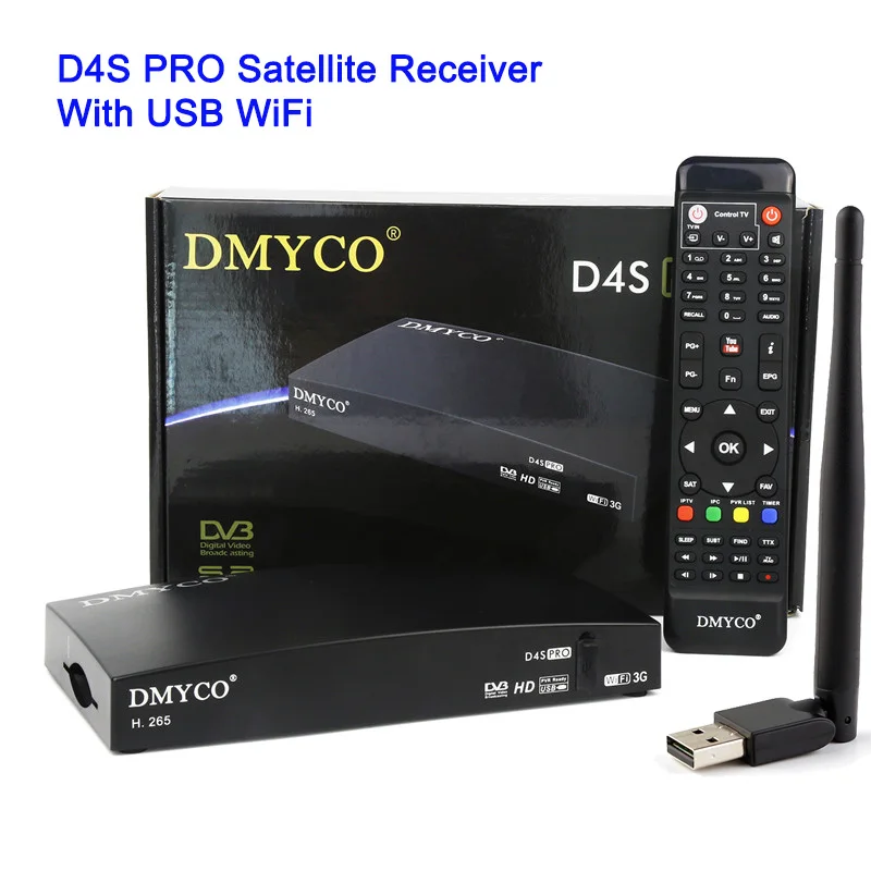 B Спутниковый ресивер D4S PRO tv Receptor HD FTA DVB-S2 LNB Full HD спутниковый ресивер с USB WiFi+ 1 год кабель Испания Европа линия - Цвет: B