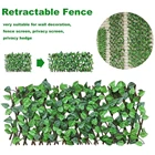 Прямоугольная имитация забора, искусственный зеленый лист, для домашнего сада, двора, деревянный Телескопический забор, подъемная рамка, растения, домашний орнамент