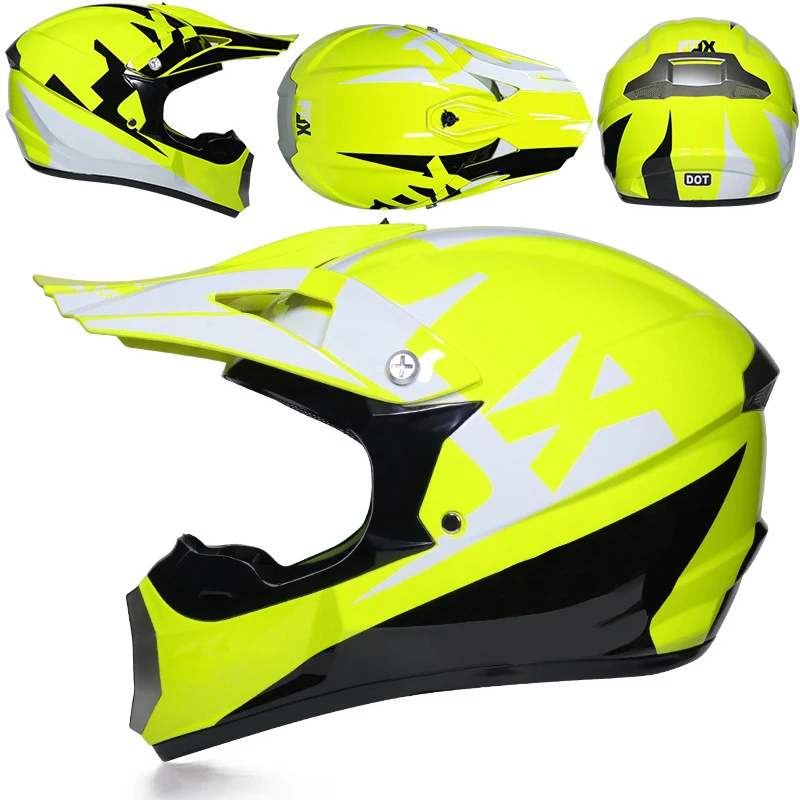 5 Гоночный Кроссовый мотоциклетный шлем DOT Casque Moto Capacete Moto Casco бездорожье полное лицо винтажный Кроссовый шлем для женщин 3 подарка - Цвет: 5