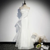 spaghetti strap asymmetrical cheongsam backless bandage bridal wedding dresses bling sequins mermaid vintage rebe de soiree