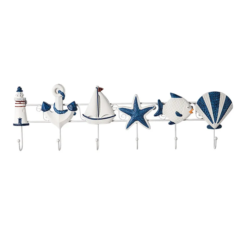 Деревянная подвеска в средиземноморском стиле с крючком морская звезда