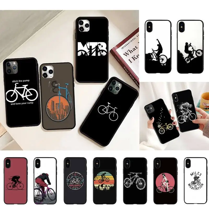

Bike Cycling art bicycle bike life Phone Case For iphone 13 8 7 6 6S Plus 5 5S SE 2020 12pro max XR X XS MAX 11 Fundas Coque