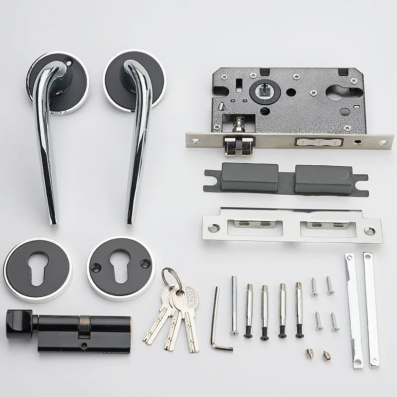

European-style door lock indoor bedroom mute door lock set bathroom solid wood door handle household universal lock