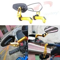 motorcycle mirror 22mm 78 motorbike handlebar end side rearview mirror cafe racer retroviseur for yamaha yzf r25 suzuki gn 125