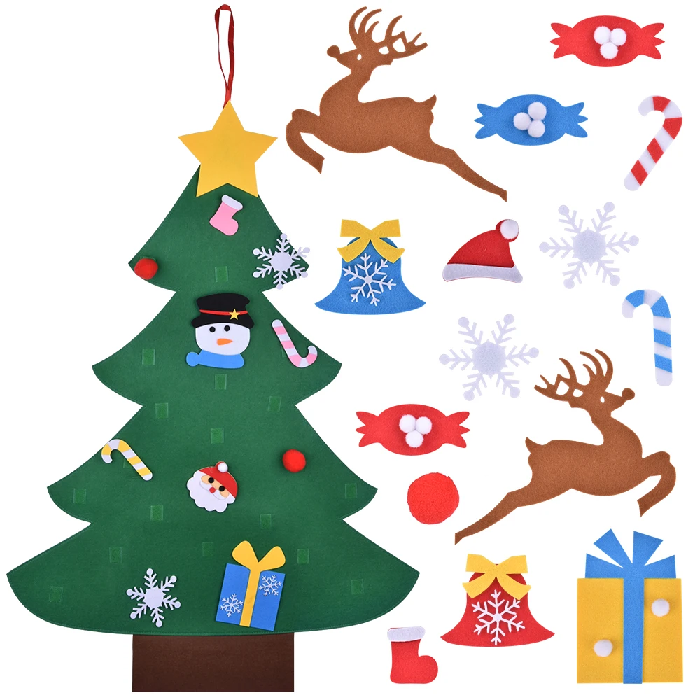 Войлочная Рождественская елка сделай сам новогодние подарки детские игрушки