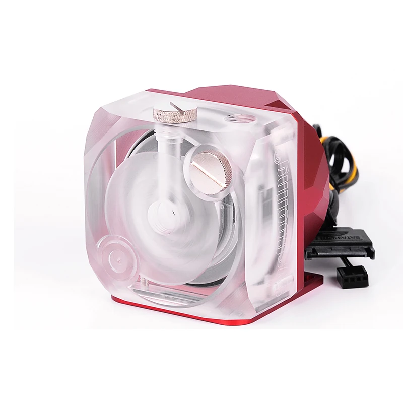 SYSCOOLIN D5 5 в RBW водяной насос водяного охлаждения чехол для компьютера PWM 22 Вт G1/" диаметр 65 мм RGB Освещение серебро/синий/красный SC-P90