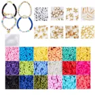 Бусины Для мягких керамических бусин 3800 шт., плоские круглые полимерные Бусины из мягкой керамики, набор Бисер сделай сам из жемчуга Для ювелирных изделий