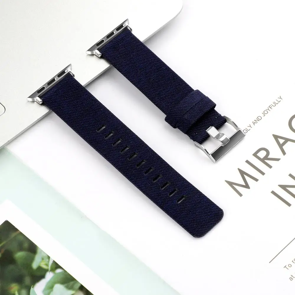 Ремешок тканевый для Apple Watch Band 44 мм/40 мм спортивный браслет iWatch 5 42 38 3 4 нейлоновый |