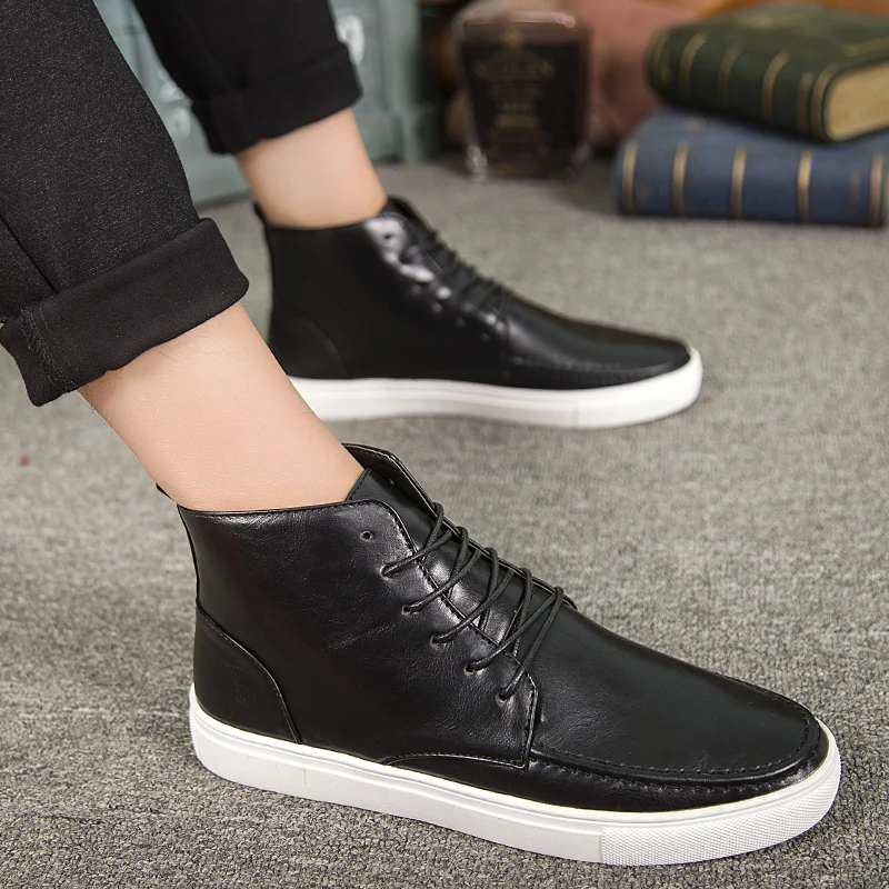 

Спортивная повседневная обувь с прямоугольным каблуком; Zapatos Casuales Para Hombre; Цвет Черный; Повседневная обувь из натуральной кожи Мужская модна...