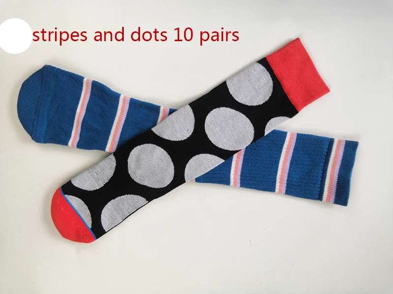 stripes lot10pairs Носки, цветные, более 500 цветов, американские баскетбольные носки, мужские, чёсаный хлопок, компрессионные, для езды на велосипеде, коньках, Nakefit, скейтборд, носки, 10p - Цвет: stripes lot10pairs