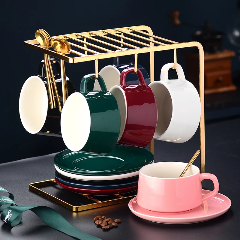 Набор креативных керамических кофейных чашек европейская фарфоровая