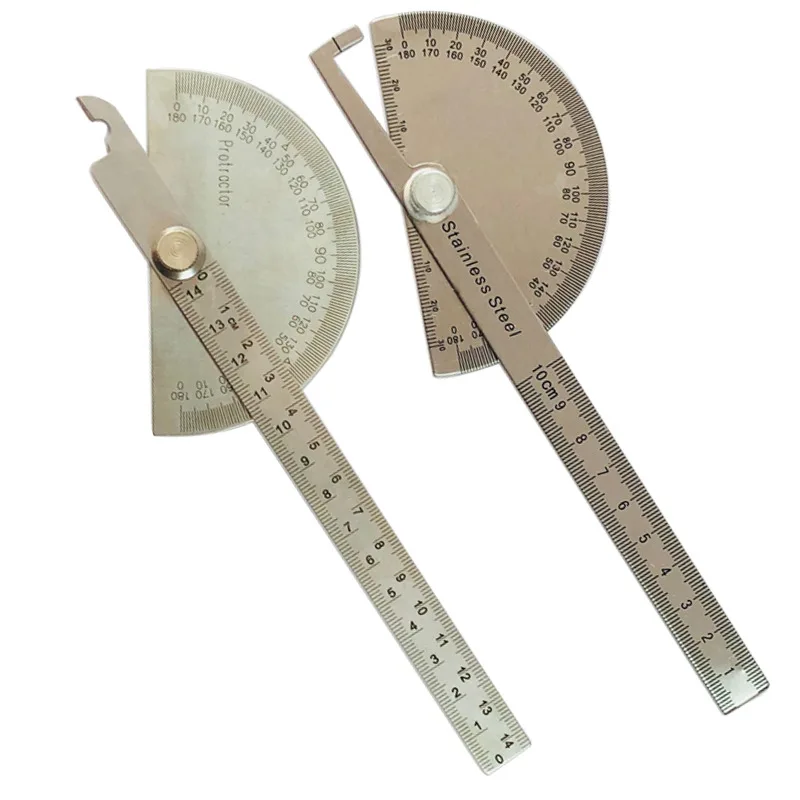 

180 Degree Adjustable Semicircular Protractor Angle Ruler Divider Stainless Steel Index Gauge Woodworking Tools Carpenter tools