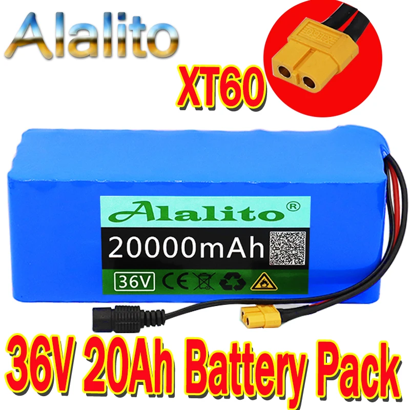Аккумулятор высокой емкости 36 В 10S4P 20 Ач 500 Вт аккумулятор мощности 42 в 20000 мАч для