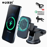 magnetic wireless car charger 15w wireless charging auto clamping magnetic car mount for iphone 12 mini 12 pro max magsafe case