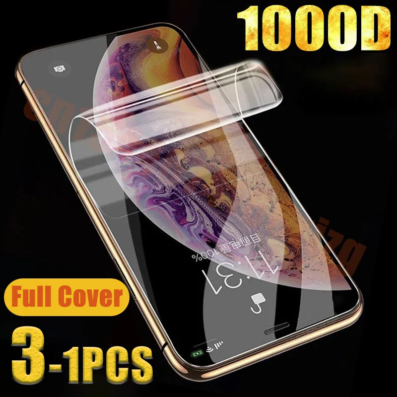 

Гидрогелевая пленка 1000D для iPhone 13 12 Pro Max 11, защитная пленка для экрана iPhone13Pro 12 7 Plus 8 XS Max XR X Mini SE2020 6 S, не стекло