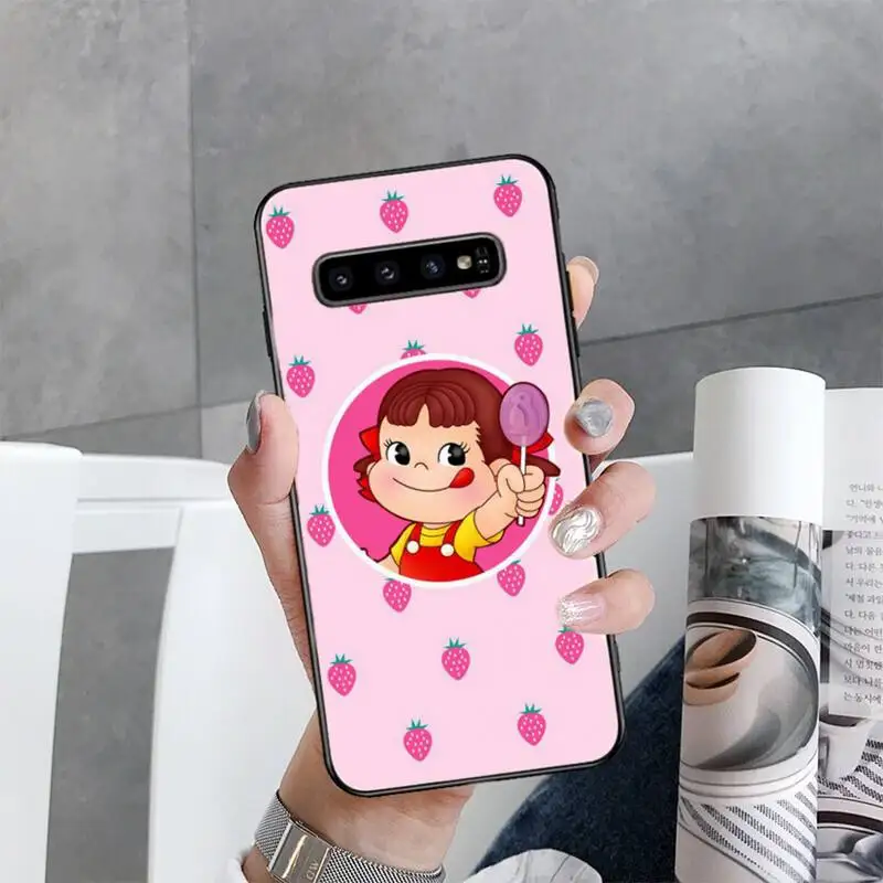 

Peko Milky boy and girl Lollipops Phone Case For Samsung Galaxy S10 Plus S10E S21 S20 UlTRA S7 S8 S9 Plus S10lite S20 plus