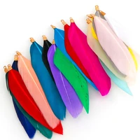 17colors 20pcs diy natural goose feather charms pendant earring charms for diy necklace bracelet jewelry findings making 60 70cm